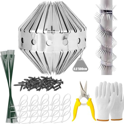 Coffee Life Plus 500cm protezione per martore in acciaio inox,cintura di protezione per martore,protezione contro arrampicata dei gatti,Cintura Repellente Gatti,Griglia Protezione Piante Alberi Tubi