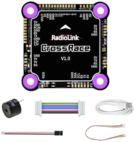 Radiolink CrossRace APM Stack OSD-Flugcontroller für DJI-HD-System, VTX für 90A RC-Drohne, 4-in-1, ESC, für Renndrohne, 37 x 37 cm