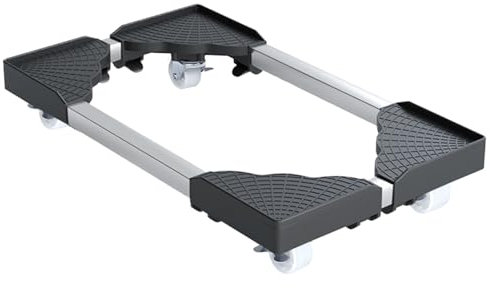 Computer Desktop Stand, Mobile PC Stand for PC Tower, Removable Adjustable Computer Desktop Stand, Universal with 4 Wheels, CPU Trolley Under Desk, for Desktop Computer or Computer Case