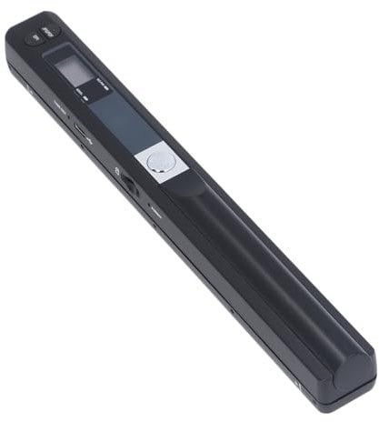 A4 Document Scanner, 900DPI Handheld Document Scanner Wand for Photo Picture Receipt, Portable Color Mobile Document Camera Scanner for Home Travel Office (Black)