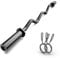 Olympic EZ Curl Barbell Bar 47, 2-Inch Curl Bar for Weight Lifting,Hip Thrusts,Squat,Biceps-Home Gym Weight Bar, Chrome Curling Bar for 2 Inch Weight Plates -2 Spring Collars(500lb Weight Capacity)