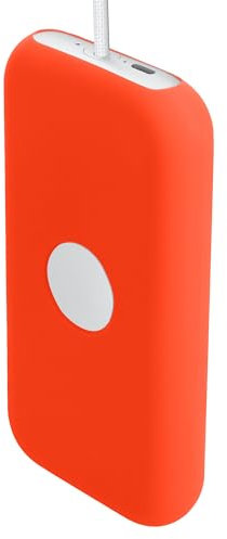 kwmobile Hülle kompatibel mit Apple Vision Pro Case - Silikon Schutzhülle für VR Akku gummiert - Robustes Cover in Orange