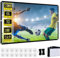 Projector Screen 100 Inch, Yingstar 16:9 HD Double Sided Projection Screens, Anti-Crease Foldable Portable Projector Screen For Outdoor Cinema Garden Home Indoor Camping Theater Office