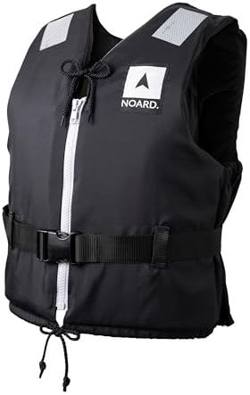 NOARD Schwimmhilfe – Black Edition – 90-120 kg – Schwimmweste für Erwachsene geeignet – 50N Auftrieb – inkl. Solas Reflektoren
