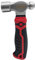 HOUSERAN Marteau Panne Ronde, Mini Marteau, 376g, Rouge, Caoutchouc, Acier au Carbone