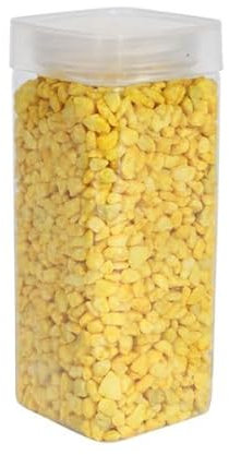 1Buy UK 900g of New Assorted Natural Decorative Stones Pebbles Craft Table Decoration Pot Vase Fillers Garden Weddings Rocks Aquarium (Yellow)