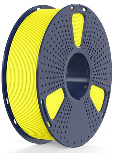 SUNLU Rapid PETG 3D Filament 1.75 mm 1KG, Hohe Geschwindigkeit 30–600mm/s 3D Drucker Filament, Maßgenauigkeit ± 0.02mm, 1KG Reusable Spule, Passend für die Meisten FDM 3D Drucker (Gelb)