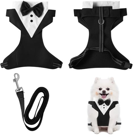 Smoking Fliege für Hunde Hund Hochzeit Anzug Hund Katze Smoking Kragen Formales Hunde-Smoking-Bandana Hund Smoking Bandana Halsband für Geburtstag Hochzeit Kleine Mittlere Hunde