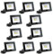 Wegoodlife 10 Stück 10W LED Strahler Außen, Superhell 730LM Außenstrahler, 3000K Warmweiß Aussenstrahler, IP66 Wasserdicht Flutlicht, Außenlampe für Garten, Innenhöfe, Garage, Hotel, Sportplatz