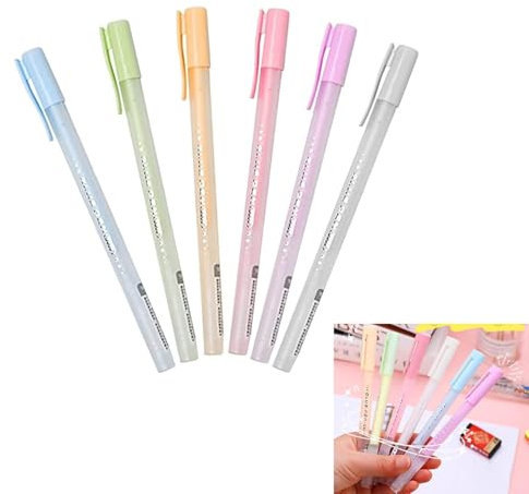6 PCS Quick Dry Adhesive Pens - Portable Liquid Glue Pens for Crafting, Art & Button Dispensing
