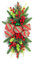 QOXEZY Ghirlanda preilluminata per scale, decorazione per scale di Natale, anello di fiori artificiali di Natale, anello di fiori di Natale, decorazione per scale di Natale (senza luce)