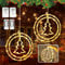 HEYIDAMAI Weihnachtsbaum Fenster LED, 2 Stück Fensterbeleuchtung Weihnachten, LED Weihnachtsbaum Fensterdeko, Fenster Weihnachtsbeleuchtung, mit 8 Blinkenden Modi & Fernbedienung, Batterie & USB