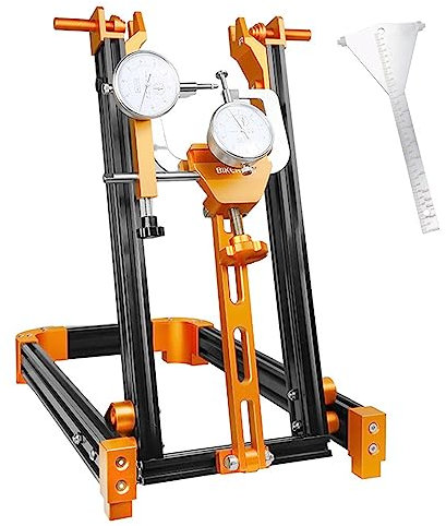 XBDLYQBD Foldable Bicycle Wheel Truing Stand, Bike Tire Truing Stand Bicycle Rims Repair Stand Cycling Wheel Repairing Bracket Bicycle Wheel Alignment Repair Tool Maintenance Rack Removable Holder