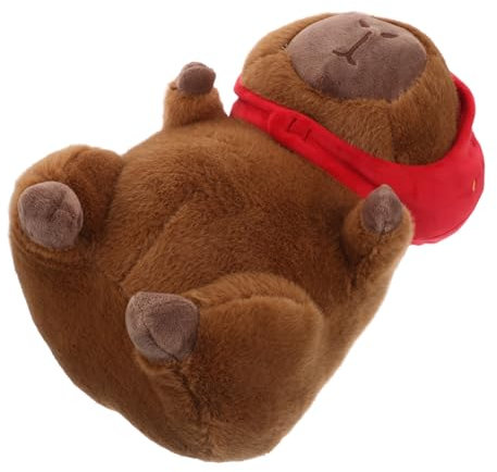CORHADe Peluche con Sombrero De Fresa Capibara Animal De Peluche Capibara De Peluche De Juguete Capibara Decoraciones De Cumpleaños Lindo Capibara De Peluche De Juguete para Niñas Y