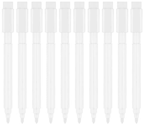 YILANJIN 10 Pièces Marqueurs Craie Liquide Blanc, Marqueur Effaçable, Séchage Rapide, Marqueurs pour Fenêtres, Verre, Ardoise, Céramique, Bois, Utilisation Multi-surfaces