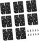 UKCOCO 8St Unregelmäßiges Scharnier Scharnierlehre fangen Türbeschläge Abs Hardware ersatzteile für gartenmöbel klapptisch scharnier Scharniere für Klapptische Möbelzubehör Eisen Black