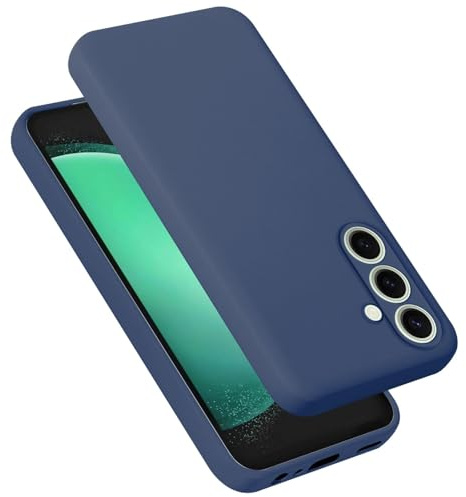 Cadorabo Hülle kompatibel mit Samsung Galaxy S24 FE Hülle Silikon Handyhülle für Galaxy S24 FE Case aus flüssigem Silikon- Kratzfeste und stoßfeste dünne TPU Schutzhülle - Liquid BLAU