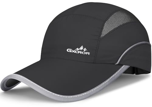 GXCROR Sportkappe für Herren & Damen Ultralight Schnelltrocknende Baseballkappe mit UPF50+ Atmungsaktives 3D-Mesh Reflektierendes Design