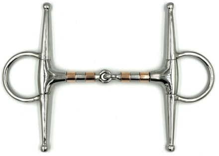 ES0103 Knebeltrense Einfach Gebrochen Kupferrollen Edelstahl 21mm, 12.5 cm | Equine Smile Schenkeltrense Roller Speichelfluss Kauen Gebiss Pferd Pony Maulschonend Reitsport Ausbildungsgebiss Dick