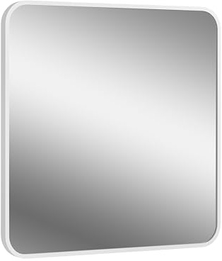 BD ART Quadratischer Spiegel 60x60 cm weiß MDF für Wohnzimmer Flur Korridor Modern Loft Design