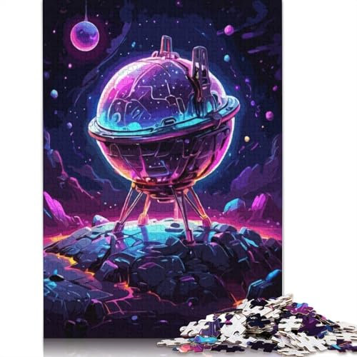 Globus-Raumschiff-Puzzle, Denksportaufgabe, Premium-Karton-Puzzle für Kinder und Erwachsene ab 12 Jahren, 1000 Teile (26 x 38 cm)