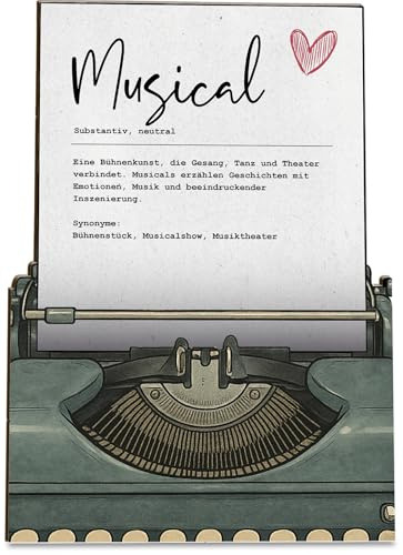 Generisch Holz-Papier Karte XX (Definition Musical)