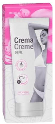 Haarentfernungscreme für Frauen, für den Körper, für empfindliche Haut, unter der Dusche anwendbar, inklusive Handschuh, 2er-Pack