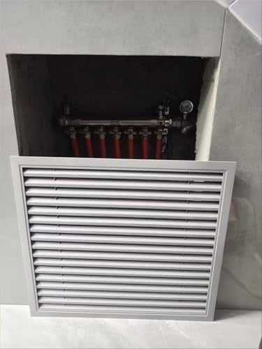 Rejilla Ventilacion Rejilla De Ventilación De Pared Con Marco, 100, 80, 70, 60, 50, 40, 30 Y 20 Cm, Para Entrada De Conductos, Inspección Y Servicio De HVAC.(20x20cm (7.9x7.9in))