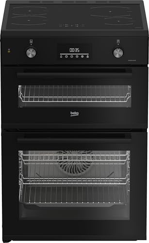 Beko AeroPerfect™ FDI6731CK 60cm Wide Double Oven Electric Cooker with Induction Hob - Black - A/A Rated