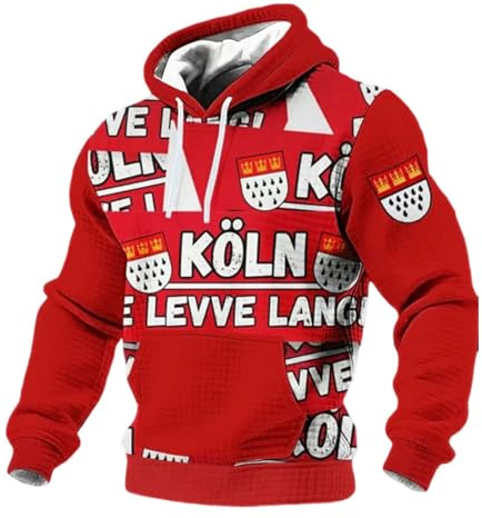 Punk-Hoodie mit Karnevals-Print für lässige Alltagskleidung, bequemes, warmes Sweatshirt dickem Materialmix.
