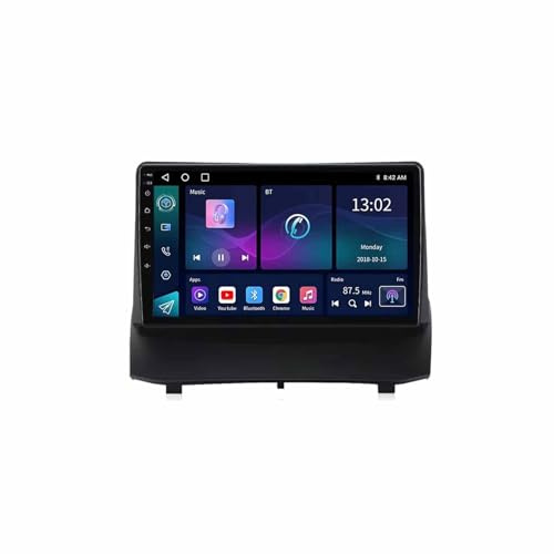 Multimedia Lettore per Ford Fiesta 2009-2011 Android 15 9 Pollici Ricevitore Multimediale Digitale con Bt Gps Wifi Fm Carpaly Backup Camera Cooling Fan Per, 8 Core 8G+256G