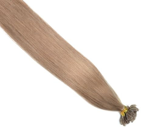 16 18 20 22 Pre Bonded Remy Human Hair Extensions-Nail Tip- 0.6g x 25strands-Grade AAA-Multi Colours (16, 8 Light Brown)