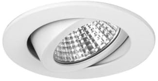 Outdoor LED Einbaustrahler dim2warm, IP65, ø 8.2cm, Plug&Play 350mA, 6W 1800-3000K 460lm 38°, schwenkbar 30°, Weiß