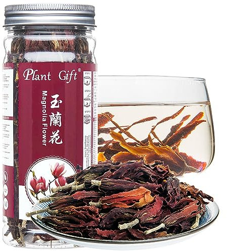 Plant Gift 100% Natural Magnolia flower tea 玉兰花 Natural Magnolia flower tea, chinese health, Magnolia natural Té de flores, salud china 40 g / 1.41oz, té chino