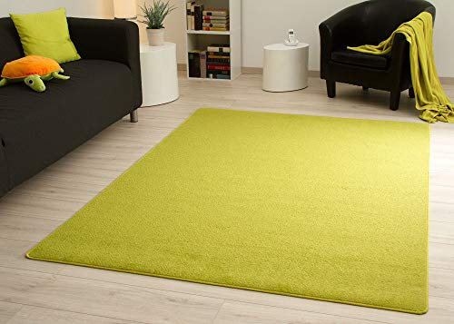 Steffensmeier Kurzflorteppich Cambridge Young | Teppich für das Wohnzimmer, Jugendzimmer in, Grün, Größe: Ø 200 cm