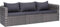 vidaXL Garten Sofagarnitur mit Rückenkissen Sitzkissen 3-TLG. Gartensofa Gartenmöbel Gartengarnitur Sitzgruppe Sitzgarnitur Gartenset Grau Poly Rattan