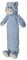 Cozy Plush Blue Cat Novelty Cover Long PVC Hot Water Bottle