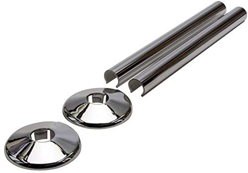 GENUEN® x 2 Talon Snappit for Towel Rail Radiators Pipe Covers and Collars (Chrome 200mm)