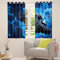 Spieler Fenstervorhänge Blau Bienenwabe Print Vorhänge Moderne Neuheit Videospiele Spielen Fenstervorhänge Für Jungen Mädchen Spiel Schlafzimmer Dekor,Gamepad Joysticks Vorhänge,2 Panels 46X72