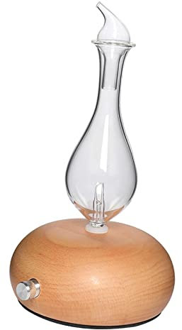 Aromathérapie Diffuseur Nébulisation Diffuseur D'huiles Essentielles, Bois Verre Nébuliseur, Eau, remplit Chambres avec, B