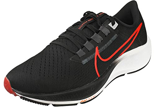 NIKE Men's Air Zoom Pegasus 38 Men's Running Shoe, Black Lt Crimson Dk Smoke Grey, 11.5 UK