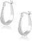 Ohrringe Silber, Sterling Silber 925 Ohrringe Creolen Ovale für Damen, Ohrringe Creolen mit Zirkonia, Hypoallergen Creolen Groß Kleine Ohrringe Silber für Damen Frauen Schmuck