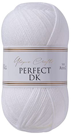 Utopia Crafts DK Double Knitting Yarn 100g (White)