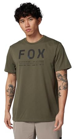 Fox Racing T- Shirt SS Tech Non Stop Tendance, Vert Olive, XL Homme