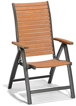 METRO Professional Tarrington House Hochlehner Klappstuhl Linko, Aluminium/FSC Eukalyptus, 61 x 71 x 107 cm, schwarz