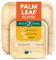 ECO SOUL 50 Palm Leaf Square Plates | 25 Large Dinner Plates, 25 Small Appetizer Plates | Compostable Bamboo-Like Disposable Tableware for Party, BBQ, Picnic, Wedding | Recyclable, Eco-Friendly