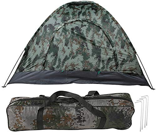 Camo Tragbares Outdoor Zelt 3-4 Personen Einschichtiges Outdoor Camping Wanderrucksack Zelt Geeignet für Camping Ausflugstouren