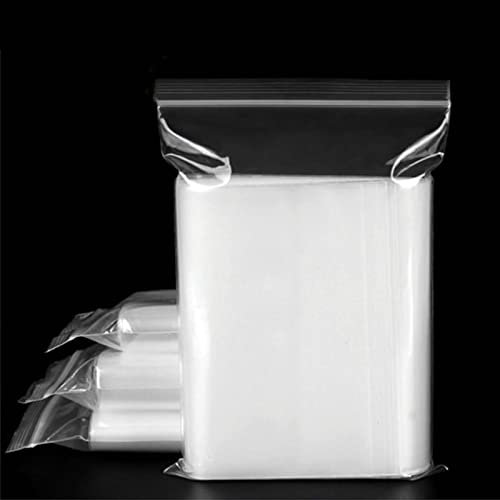 AKAR Clear Grip Seal Bags Small 1.5 x 2.5 | 100 Resealable Press & Seal Plastic Bags | Zip Lock Poly Packaging for Kitchen Storage, Jewellery, Sweets, DIY Arts