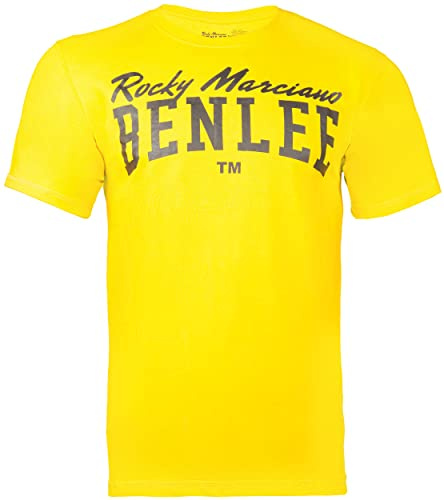 BENLEE Rocky Marciano Men's Logo T-Shirt, Yellow/Black, XXXX-Large