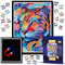 Framed Wooden Jigsaw Puzzles For Adults - Art Deco Jigsaw Puzzle - Challenging Landscape Jigsaw - Birthday Idea (Colorful Tiger)